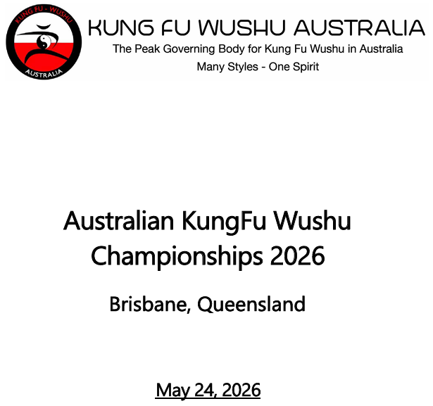 Australia Kung Fu Wushu Championships 2026